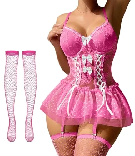 Underwire Corset, Hot Pink