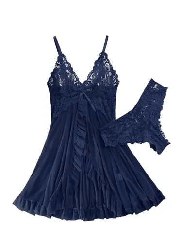 Nightgown, Navy Blue (size L)