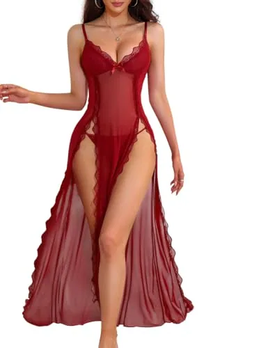 Lingerie Dress, Wine Red (size M)