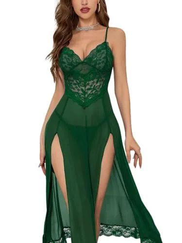 Lingerie Dress, Army Green (size L)