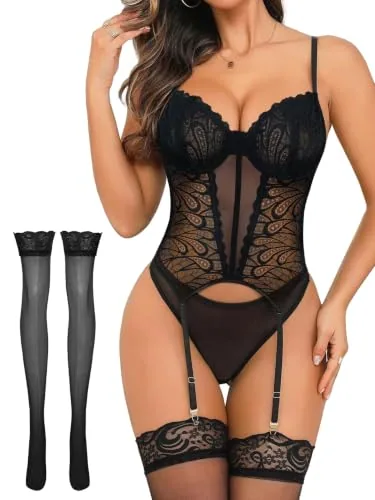 Corset, Black (Leaf Black)