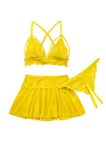 Bra Set, Yellow (size S)
