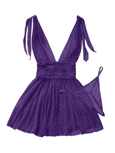 Sheer Nightgown, Purple