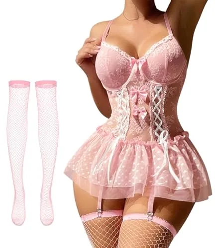 Underwire Corset, Pink